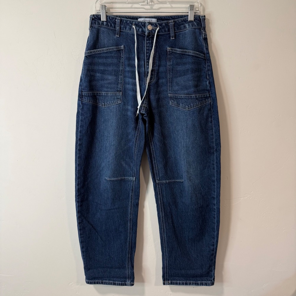 Vervet Womens Jeans 28 Blue Excellent Kate High Rise Barrel Leg V3740A